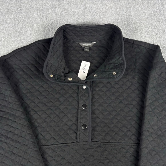 Banana Republic Other - NWT Banana Republic Quilted Pullover Black Men's L Snap Front $75